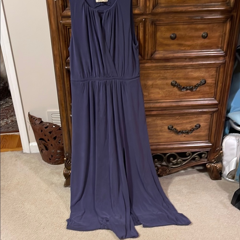 Elegant Navy Blue Sleeveless Dress